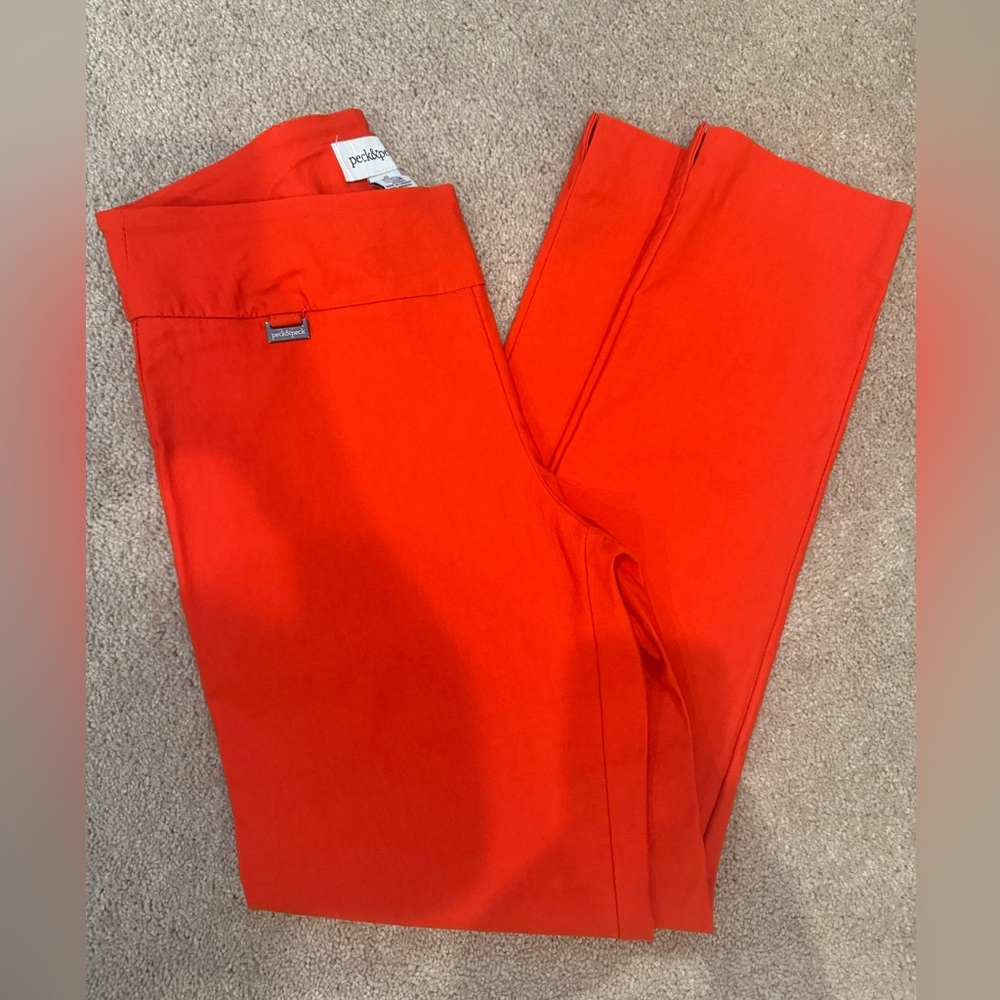 Peck&Peck Women’s Red Cropped Slacks